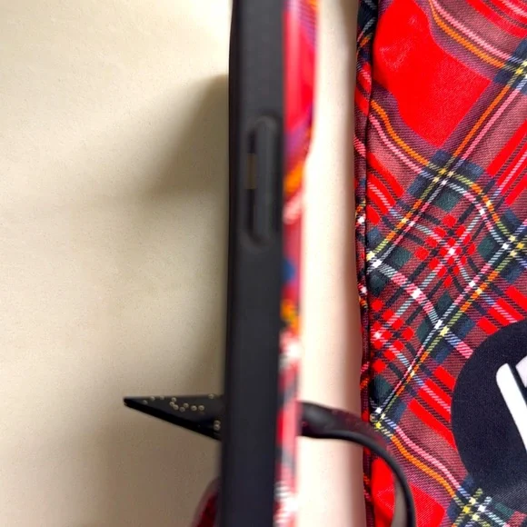 iPhone 13 Pro Max Loopy Case Red Plaid Phone Case - Picture 4 of 4